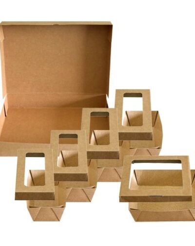 Plateau repas carton 5 barquettes + couvercle